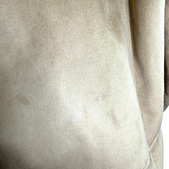 Mackintosh Faux Suede Shearling Hooded Jacket Size M Y2K Cozy Western Cabincore - Picture 11 of 11